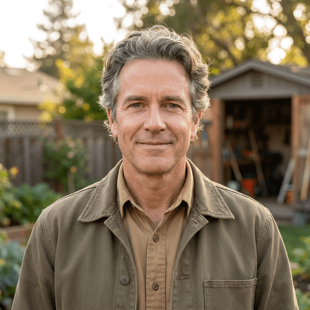 Robert T., property manager overseeing clean trash cans